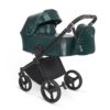 iBebe Gloss eco cocodrilo verde capazo para recién nacido hasta 9kg y silla de paseo hasta 22kg con saco de dormir y mochila comodidad absoluta y funcionalidad diseño cautivador