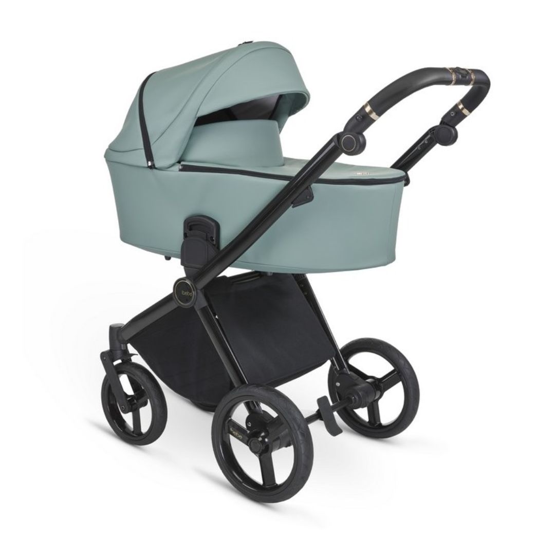 iBebe-Gloss-eco-menta - carritosdebebes.com (1) iBebe Gloss eco menta capazo para recién nacido hasta 9kg y silla de paseo hasta 22kg con saco de dormir y mochila comodidad absoluta y funcionalidad diseño cautivador