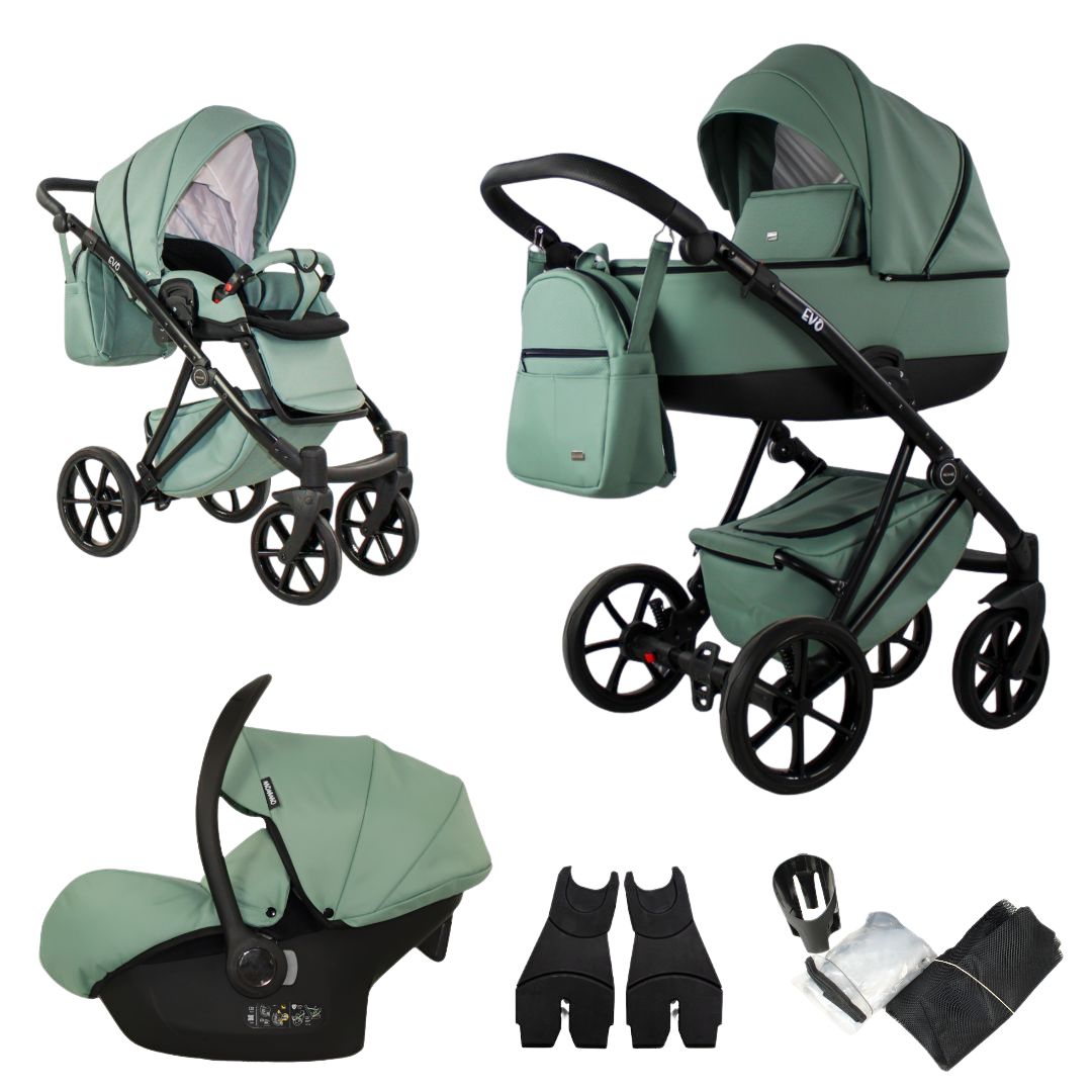Carrito de bebé EVO MOMMO 2o3 en 1 Ecopiel
