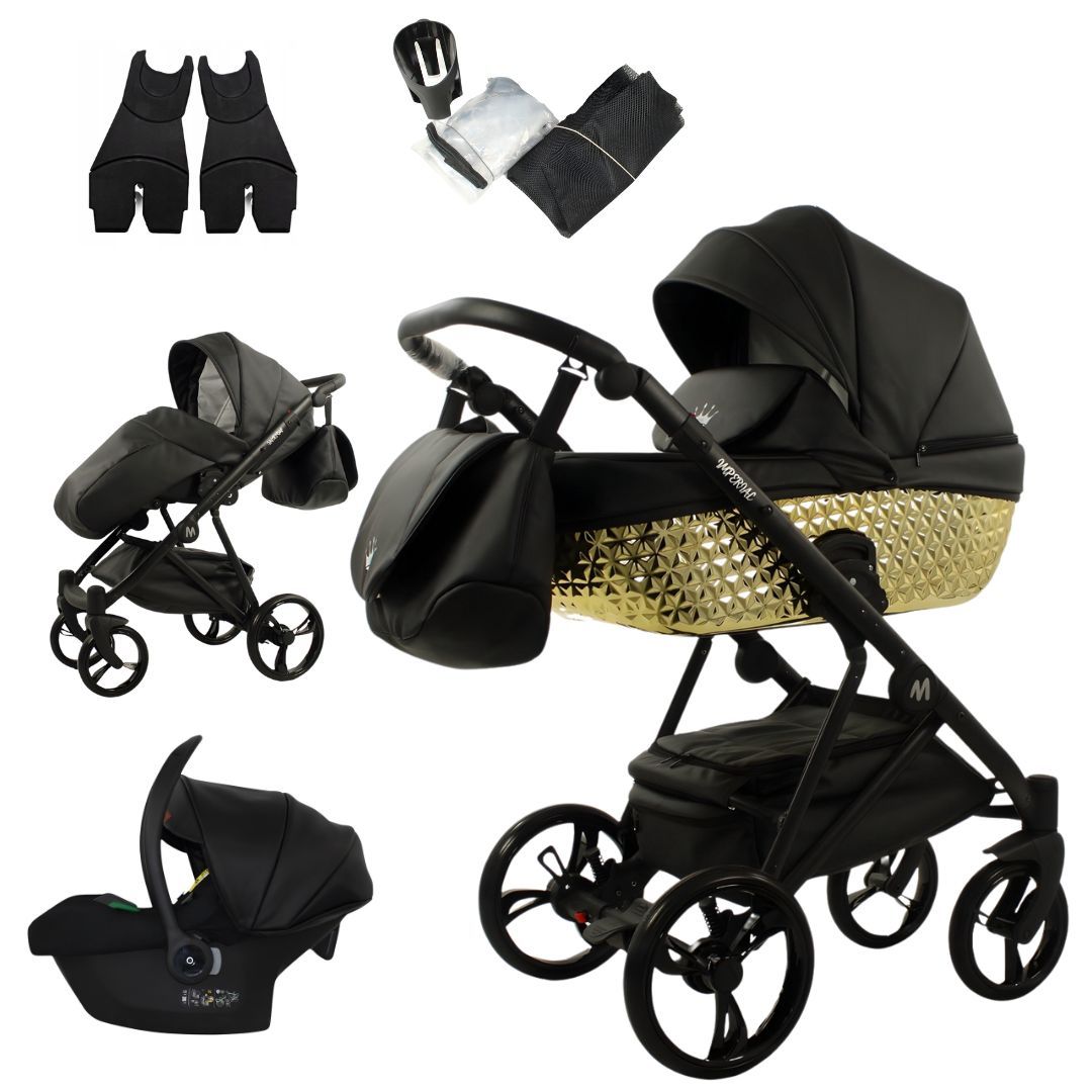 Carrito de bebé Imperial Gold MOMMO 2o3 en 1 Ecopiel