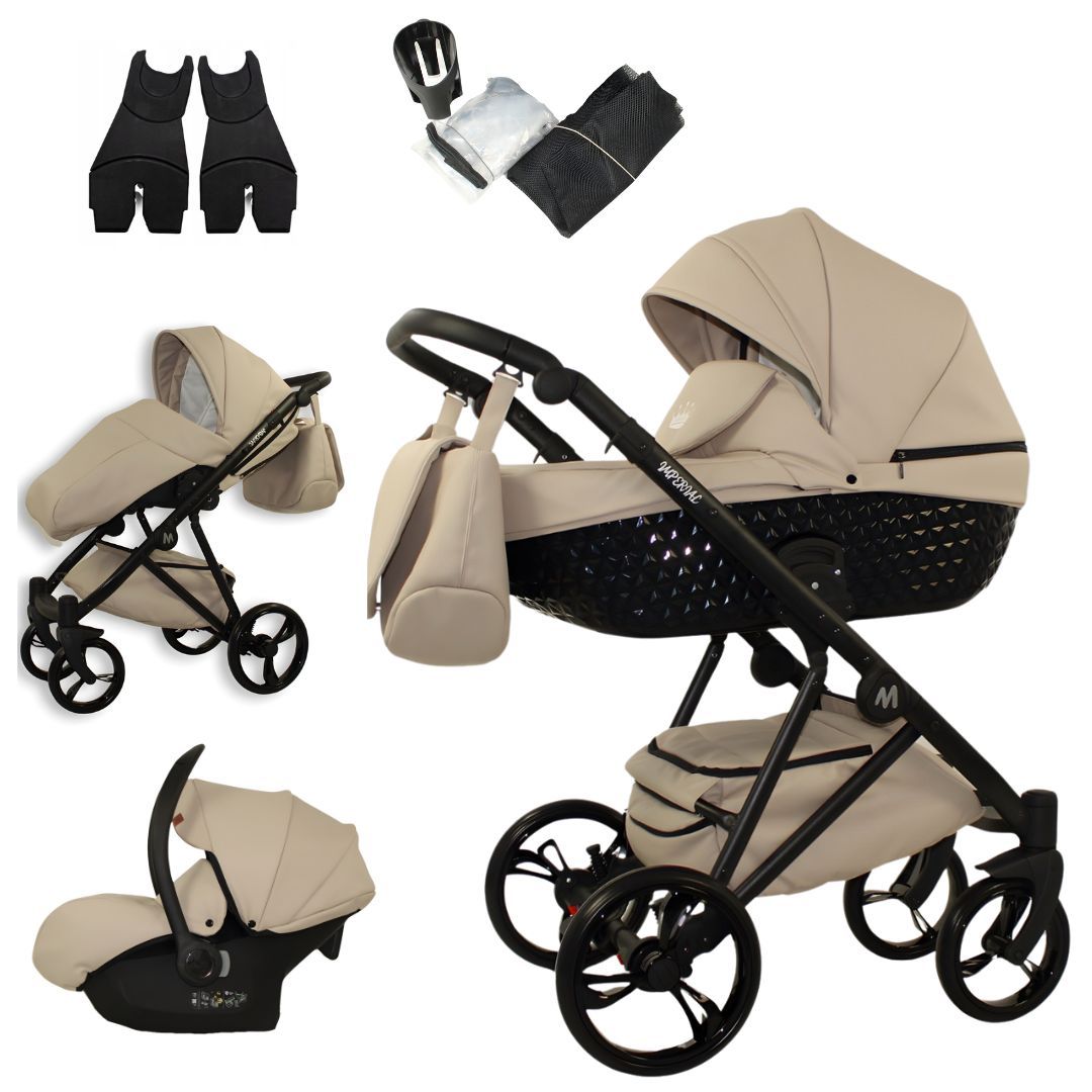 Carrito de bebé Imperial MOMMO 2o3 en 1 Ecopiel