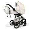 Carrito de bebé ultra MOMMO 2o3 en 1 Ecopiel - blanco - carritosdebebes.com