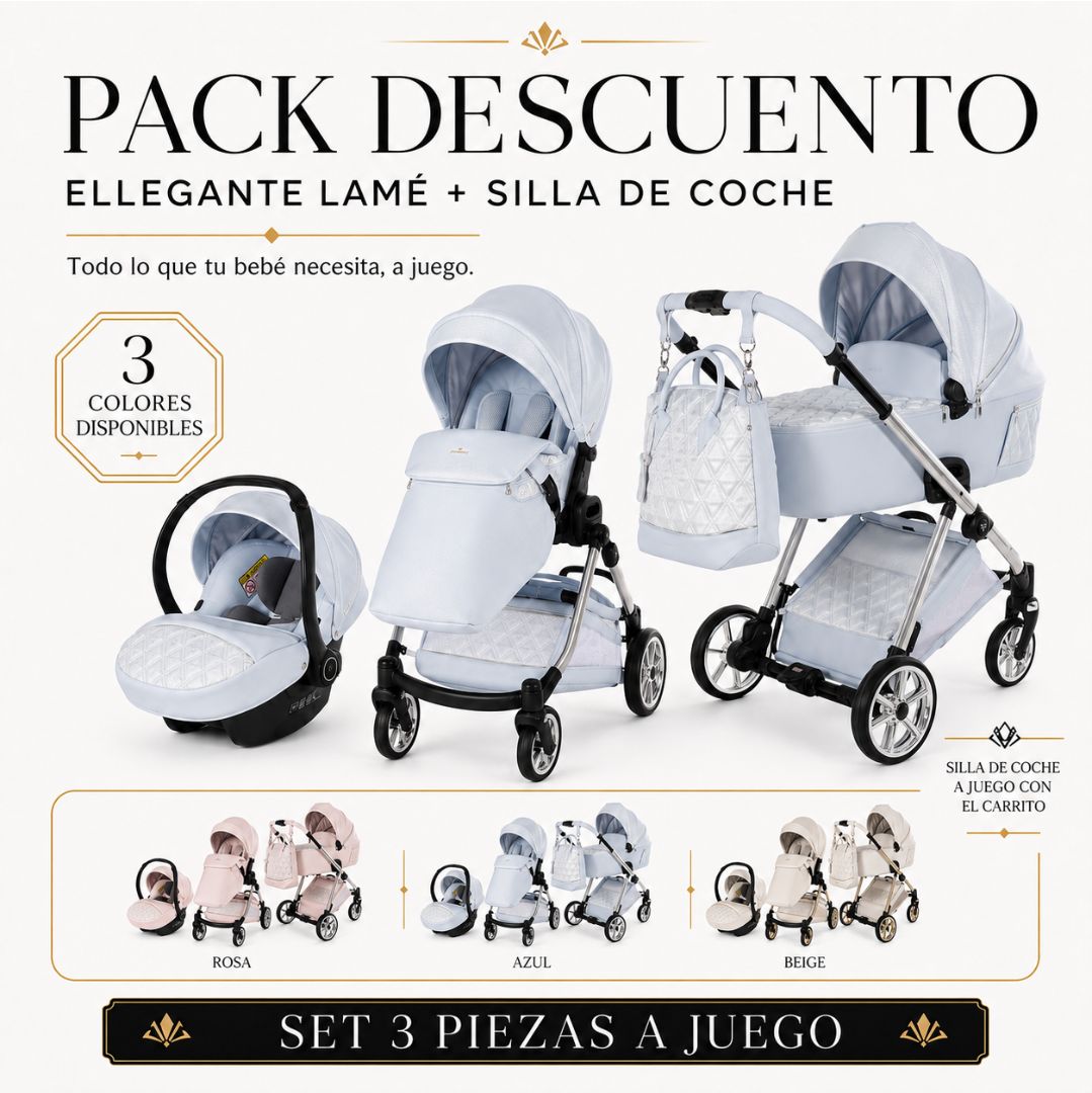 PACK LIMITADO 3 PIEZAS ELLEGANTE LAMÉ JUNAMA